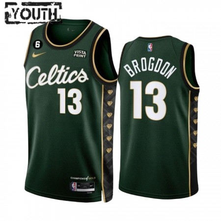Barn Boston Celtics Tröja Malcolm Brogdon 13 Nike 2022-23 City Edition Grön Swingman